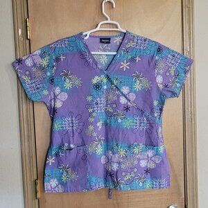 Absolute Scrub Top 1XL Colorful Short Sleeve